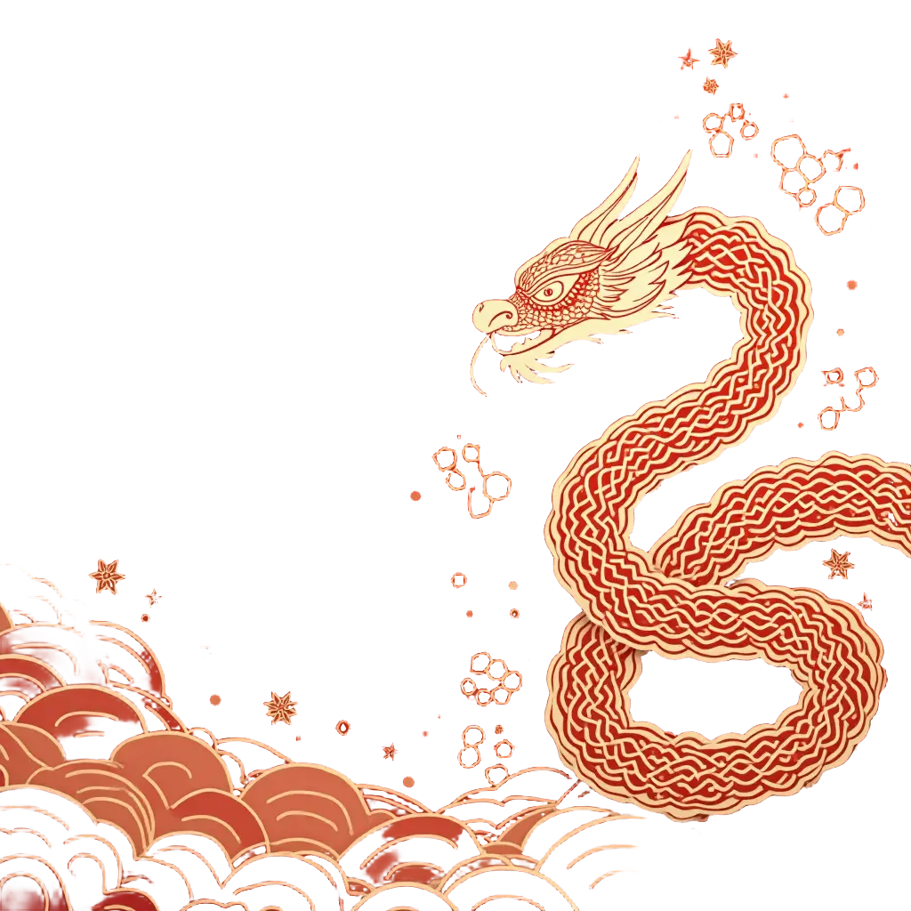 Oriental Dragon and Clouds